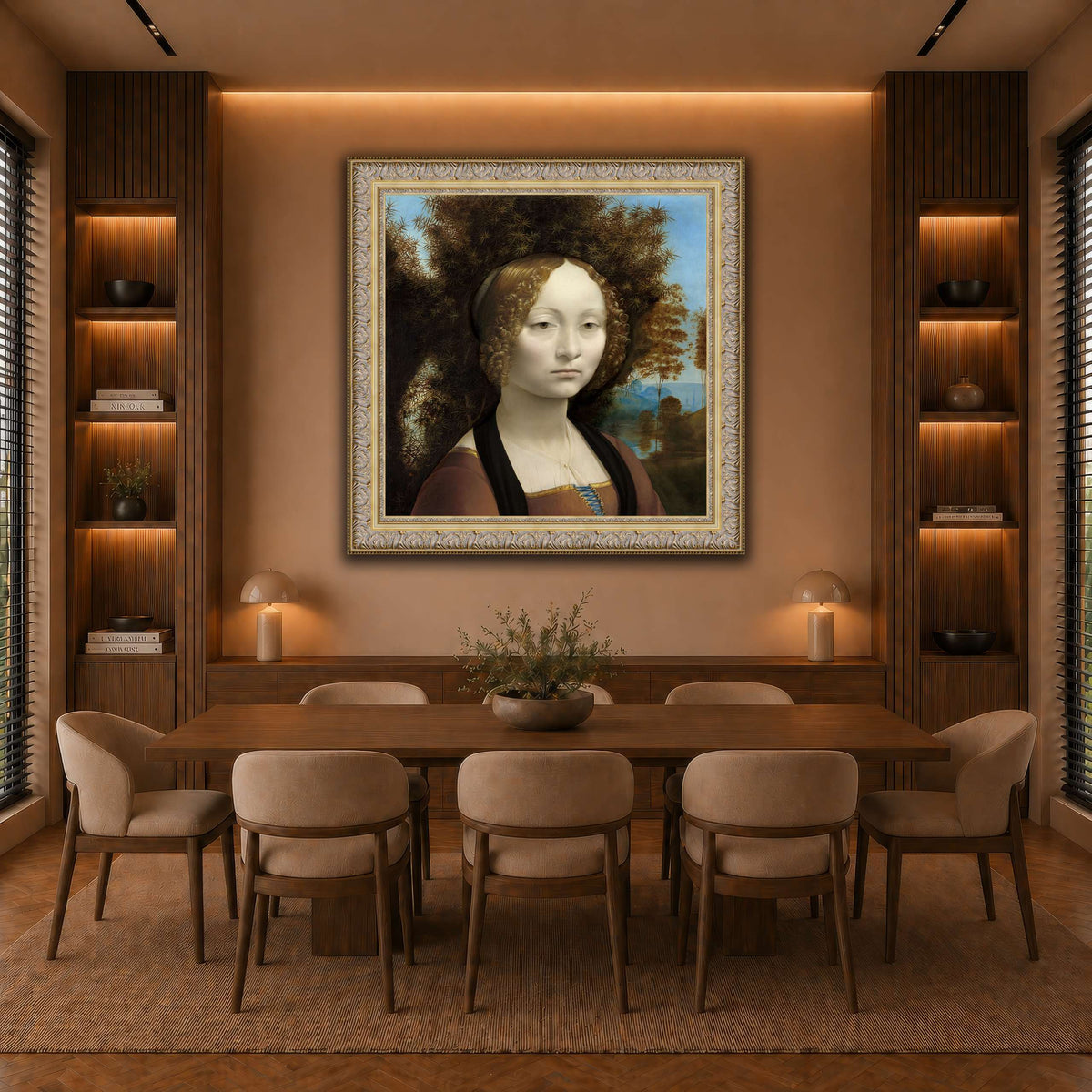 Leonardo_da_Vinci_-_Ginevra_de__Benci._result warm-dining room