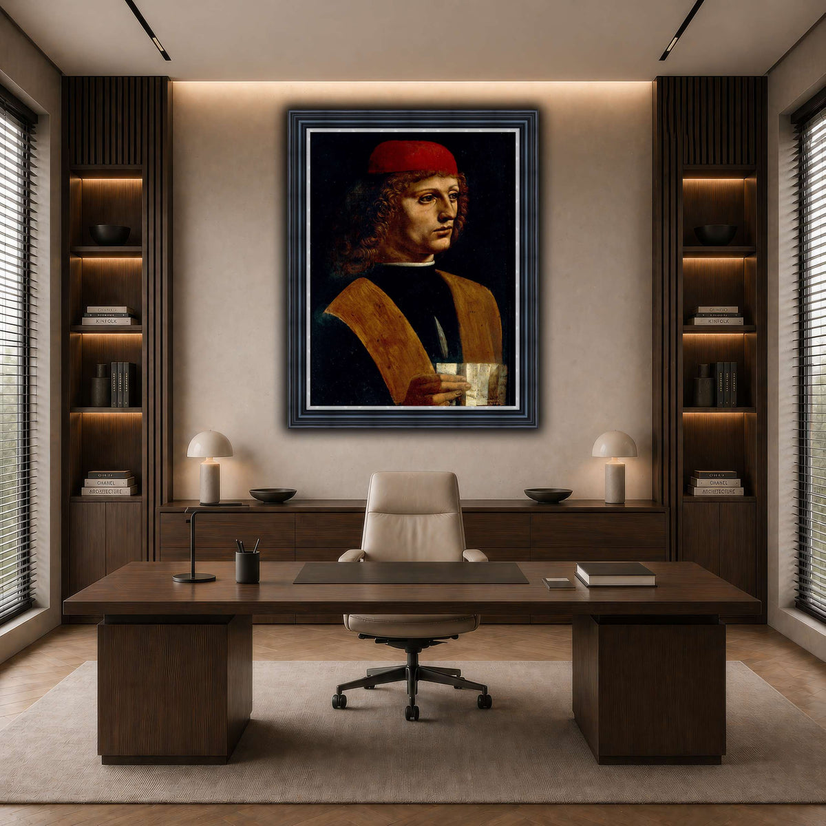 Leonardo_da_Vinci_-_Portrait_of_a_Musician_-_Pinacoteca_Ambrosiana dark neutral-office