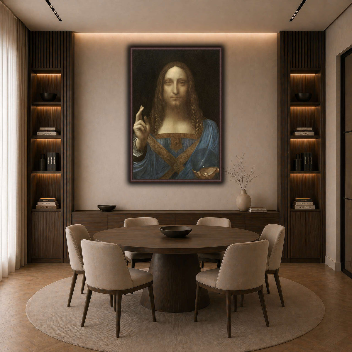 Leonardo_da_Vinci,_Salvator_Mundi_result dark neutral-dining room