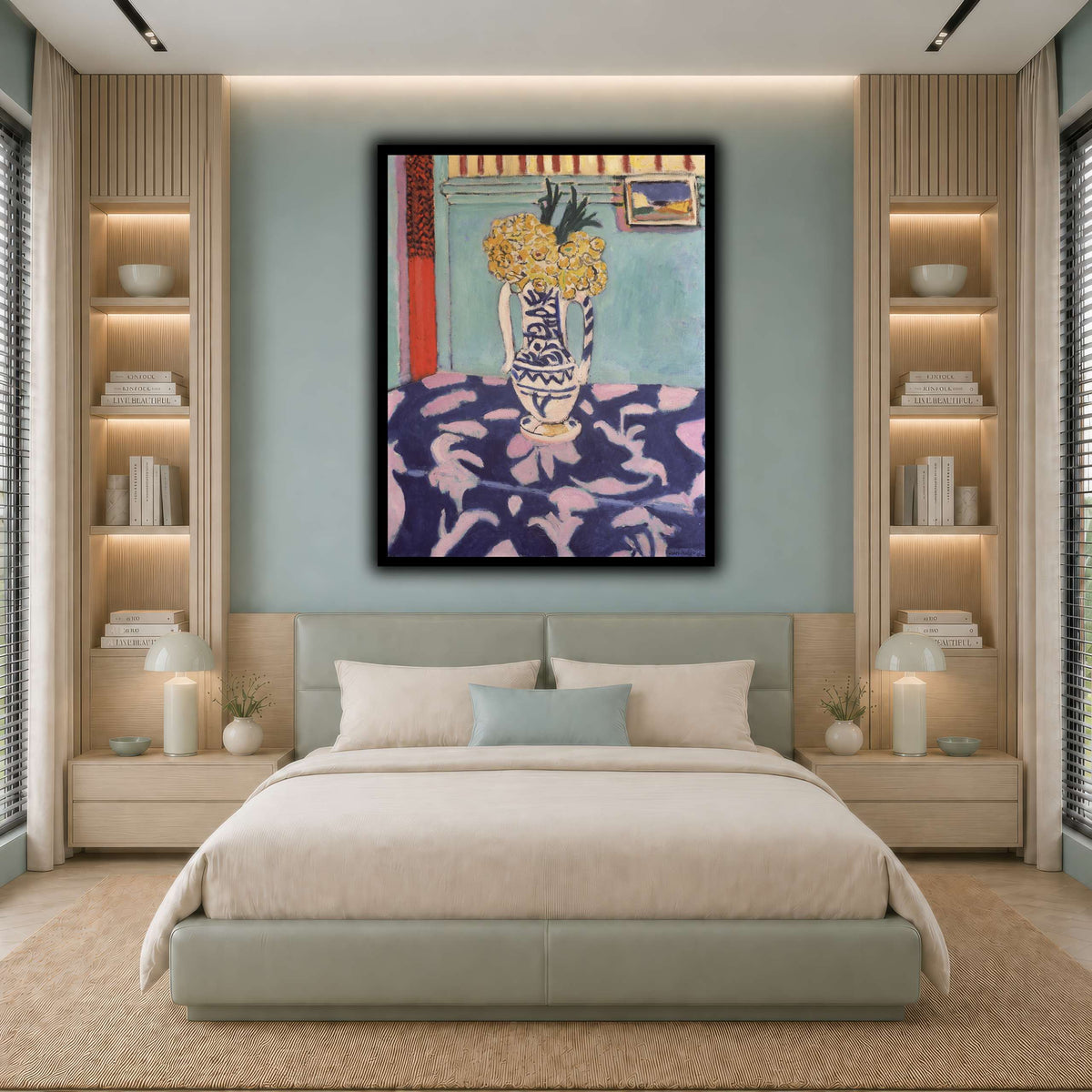 Les_coucous,_tapis_bleu_et_rose_Henri_Matisse cool-bedroom