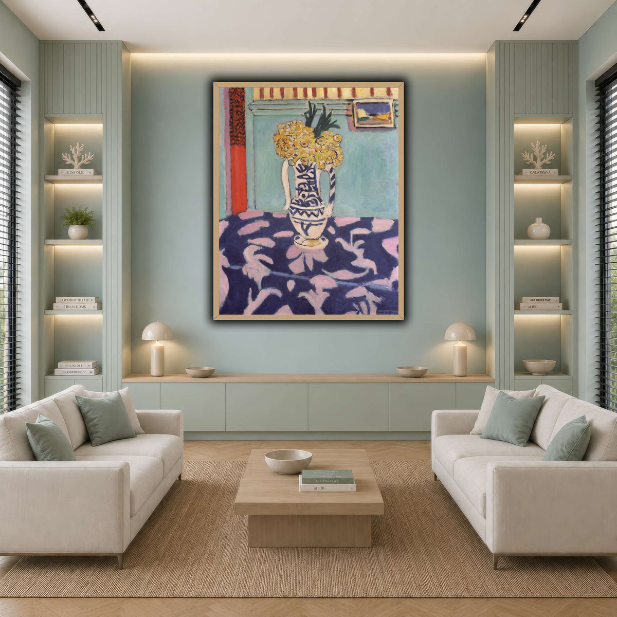 Les_coucous,_tapis_bleu_et_rose_Henri_Matisse cool-living room