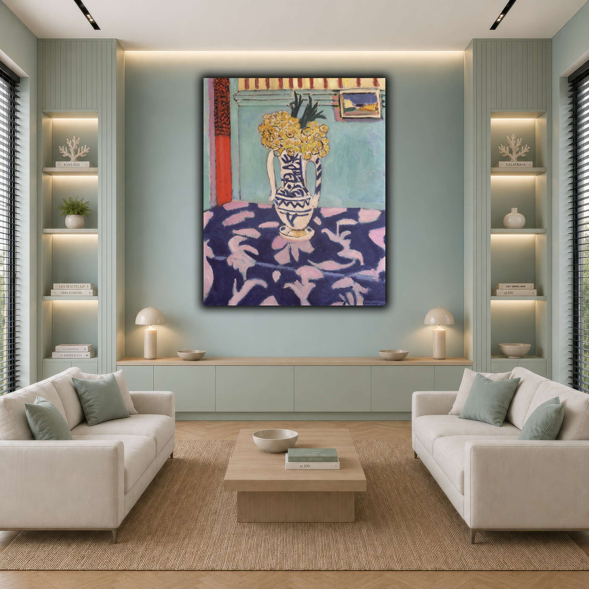 Les_coucous,_tapis_bleu_et_rose_Henri_Matisse cool-living room