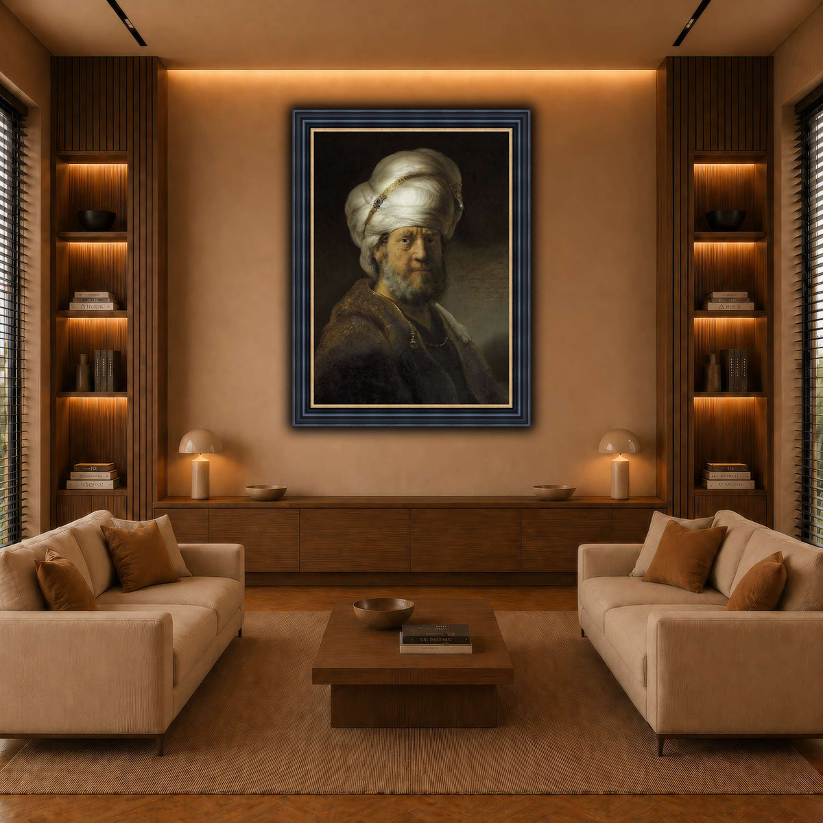 Man-in-Oriental-Clothing_Rembrandt-van-Rijn warm-living-room