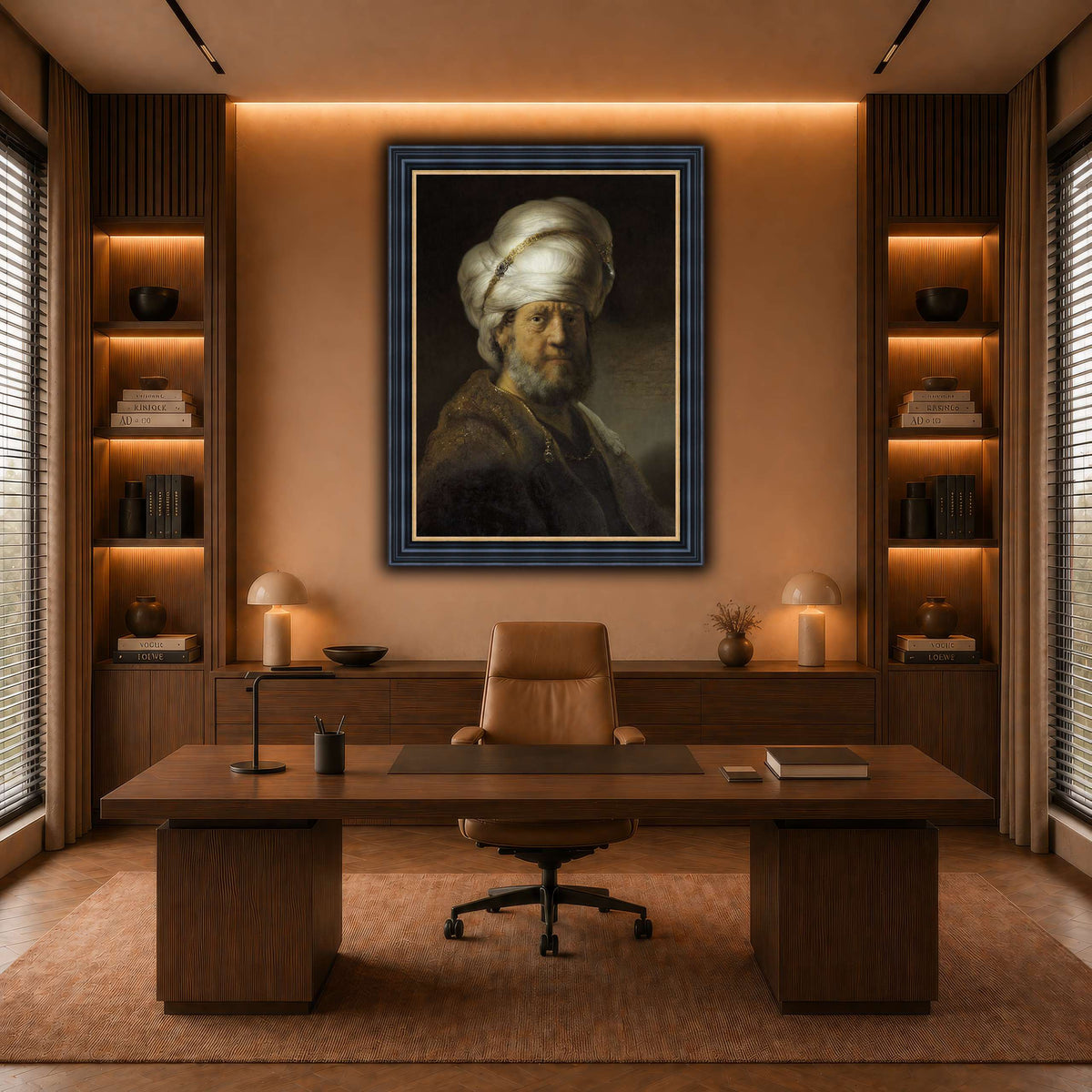 Man-in-Oriental-Clothing_Rembrandt-van-Rijn warm-office