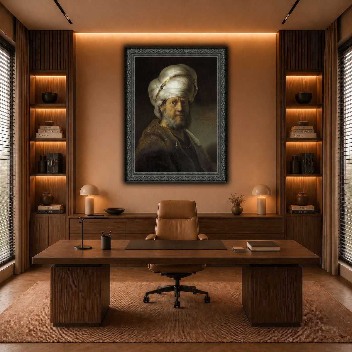 Man-in-Oriental-Clothing_Rembrandt-van-Rijn warm-office
