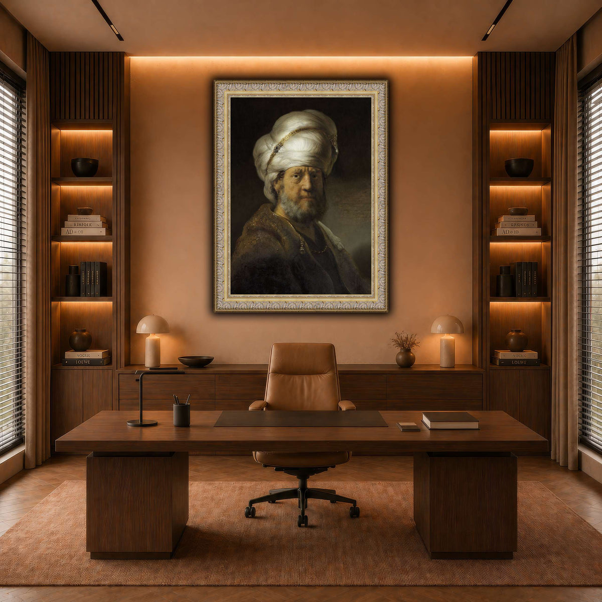 Man-in-Oriental-Clothing_Rembrandt-van-Rijn warm-office