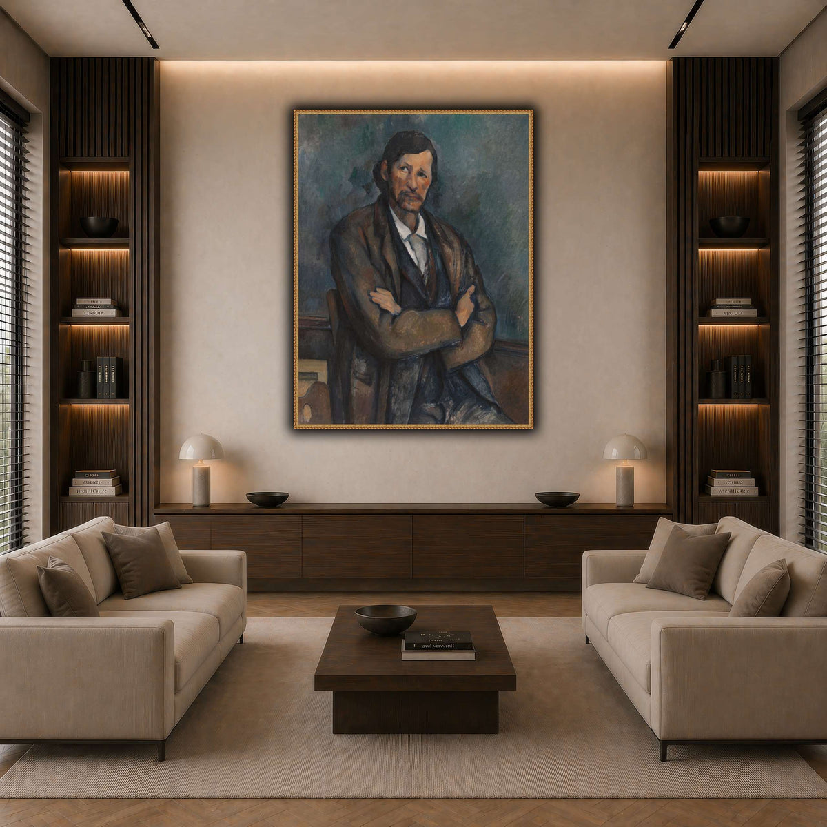 Man_With_Crossed_Arms_Paul_Cezanne dark neutral-living room