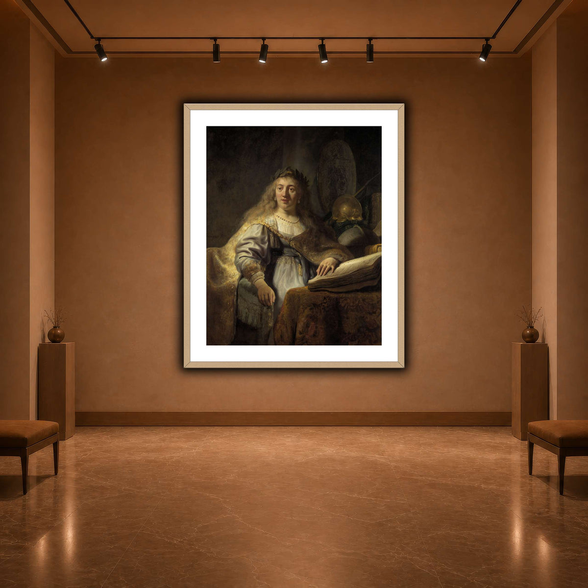 Minerva-in-Her-Study_Rembrandt-van-Rijn warm-agallery