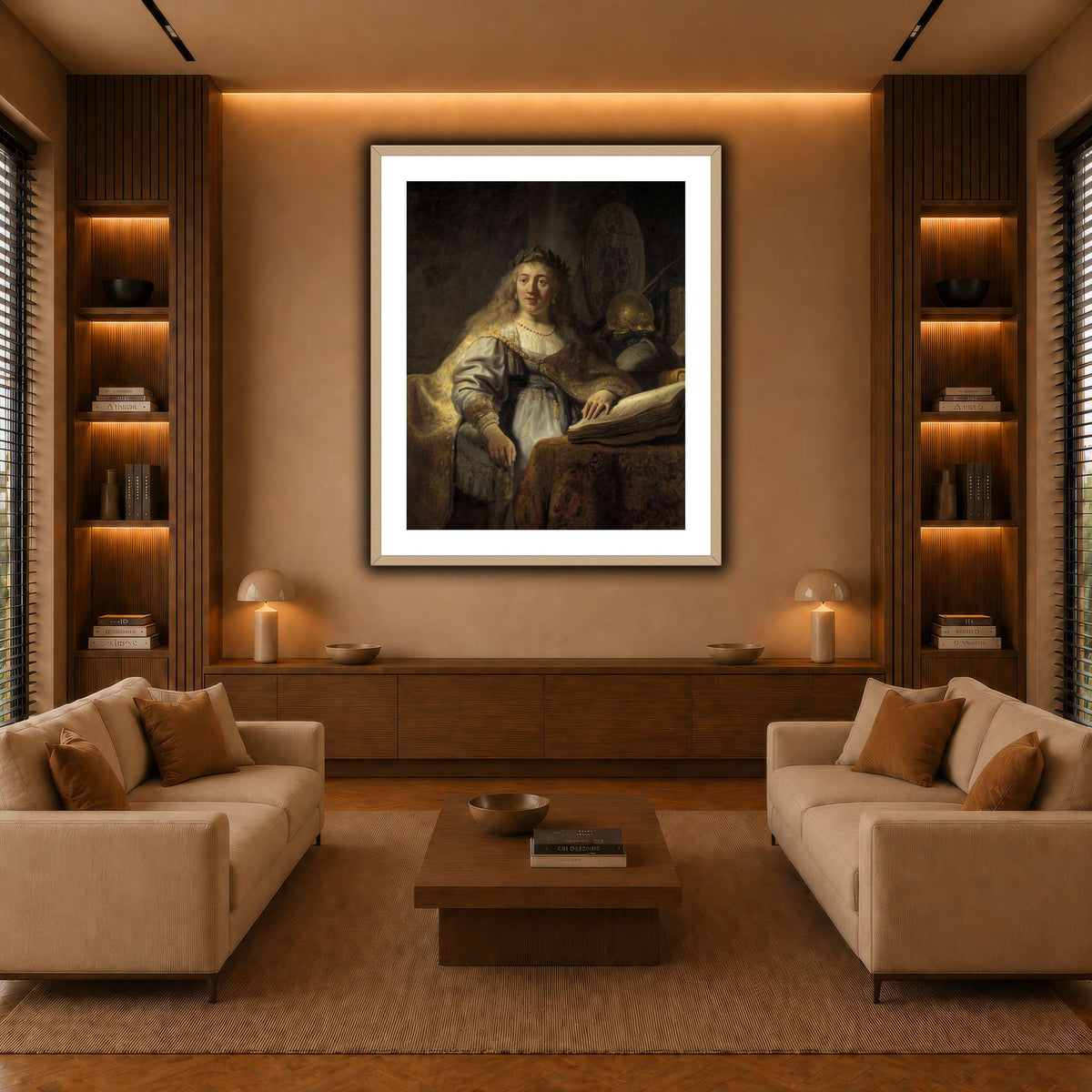 Minerva-in-Her-Study_Rembrandt-van-Rijn warm-living-room