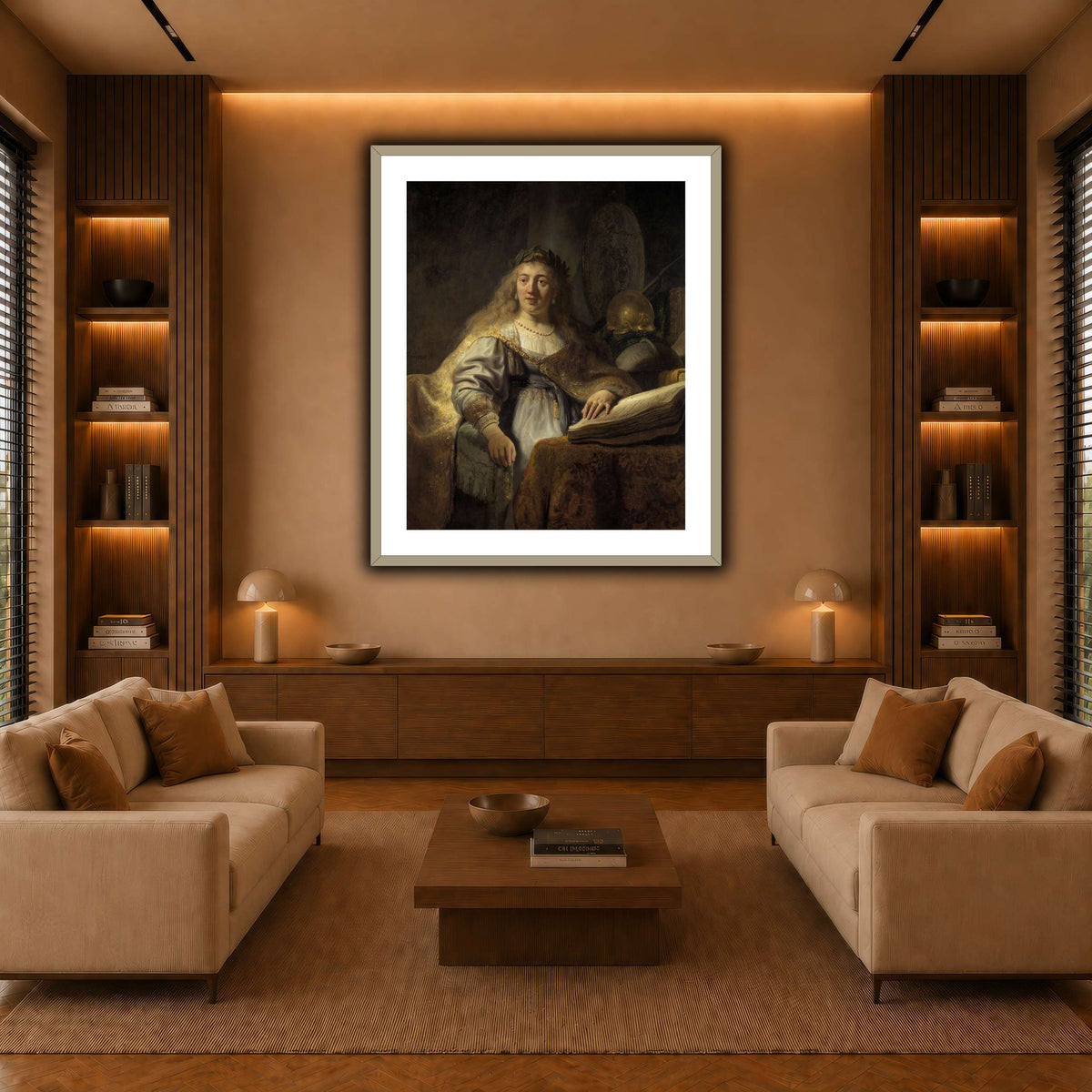 Minerva-in-Her-Study_Rembrandt-van-Rijn warm-living-room