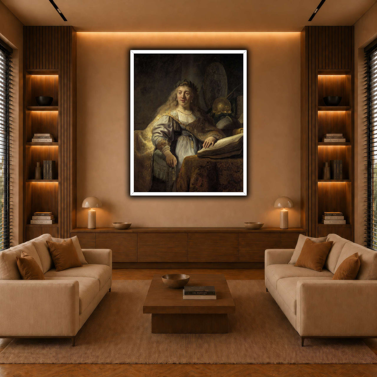 Minerva-in-Her-Study_Rembrandt-van-Rijn warm-living-room