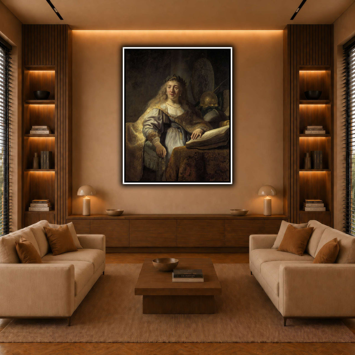 Minerva-in-Her-Study_Rembrandt-van-Rijn warm-living-room