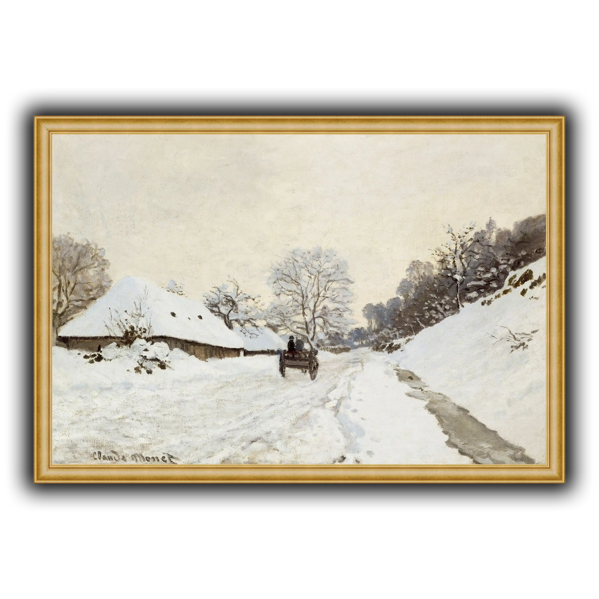 Monet,_A_Cart_on_the_Snowy_Road_at_Honfleur_(1865_or_1867)