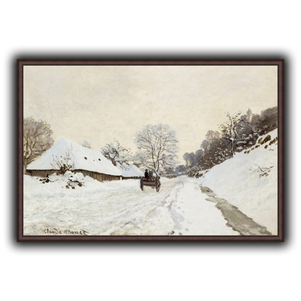 Monet,_A_Cart_on_the_Snowy_Road_at_Honfleur_(1865_or_1867)