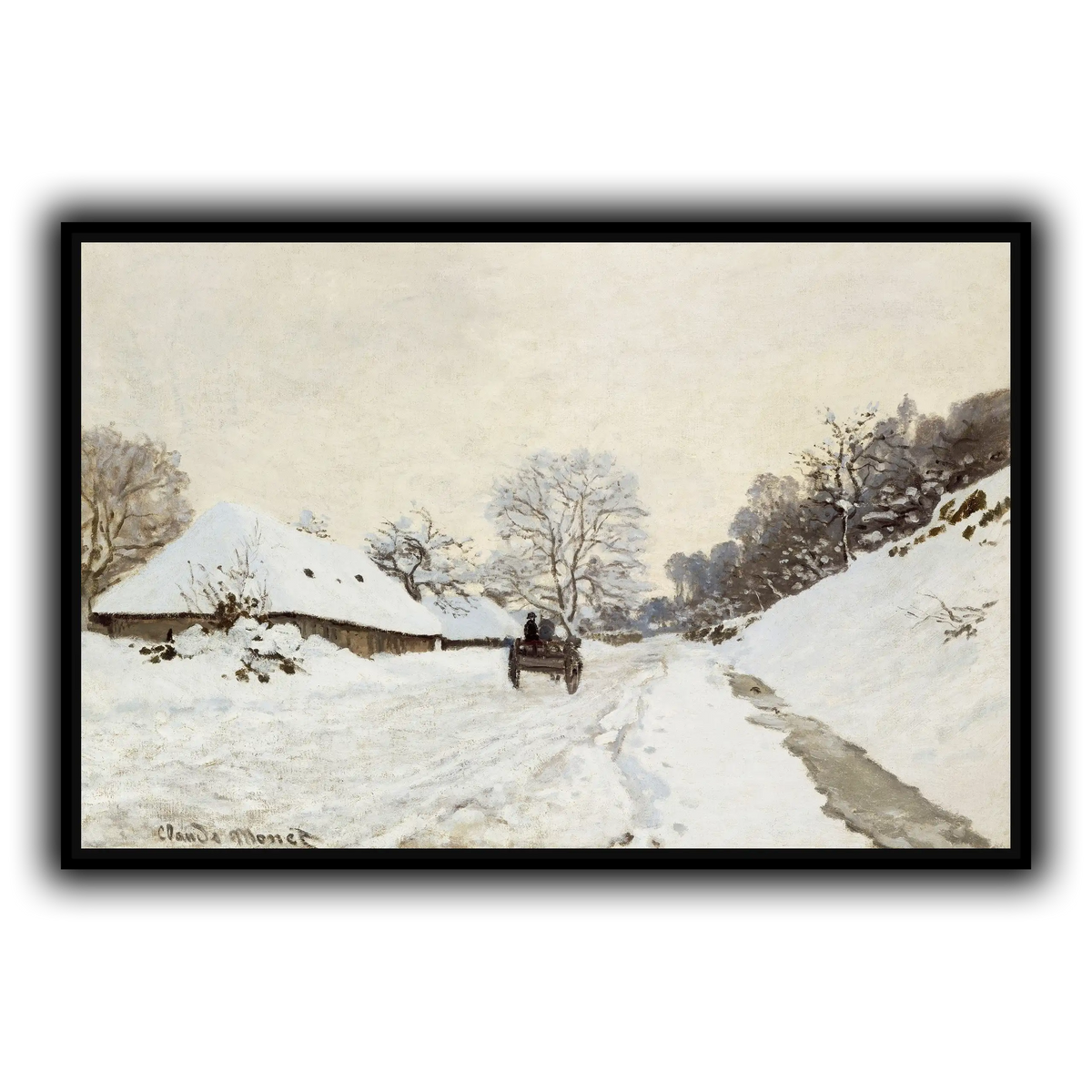 Monet,_A_Cart_on_the_Snowy_Road_at_Honfleur_(1865_or_1867)