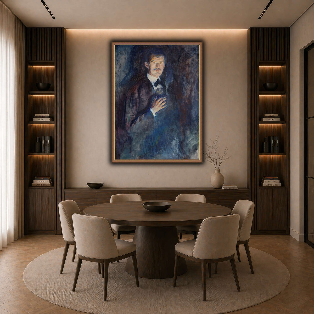 Munch_SelfBurningCigarette dark neutral-dining room