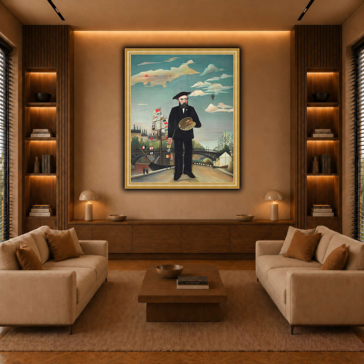 Myself-Portrait-Landscape-1890_Henri-Rousseau warm-living-room