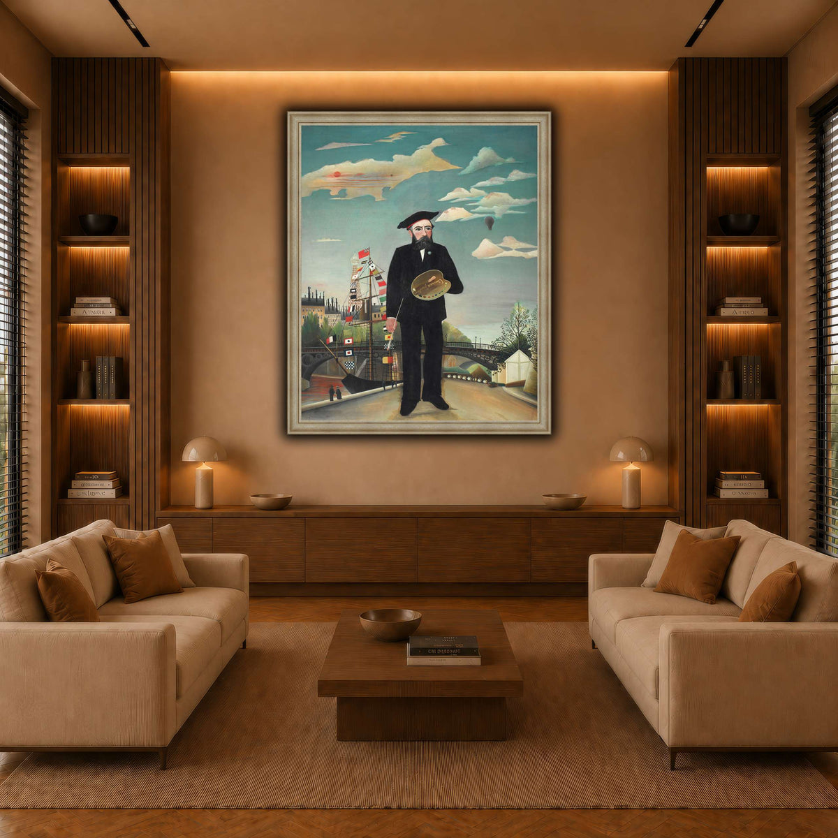Myself-Portrait-Landscape-1890_Henri-Rousseau warm-living-room