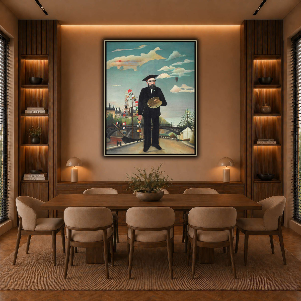 Myself-Portrait-Landscape-1890_Henri-Rousseau warm-dining room