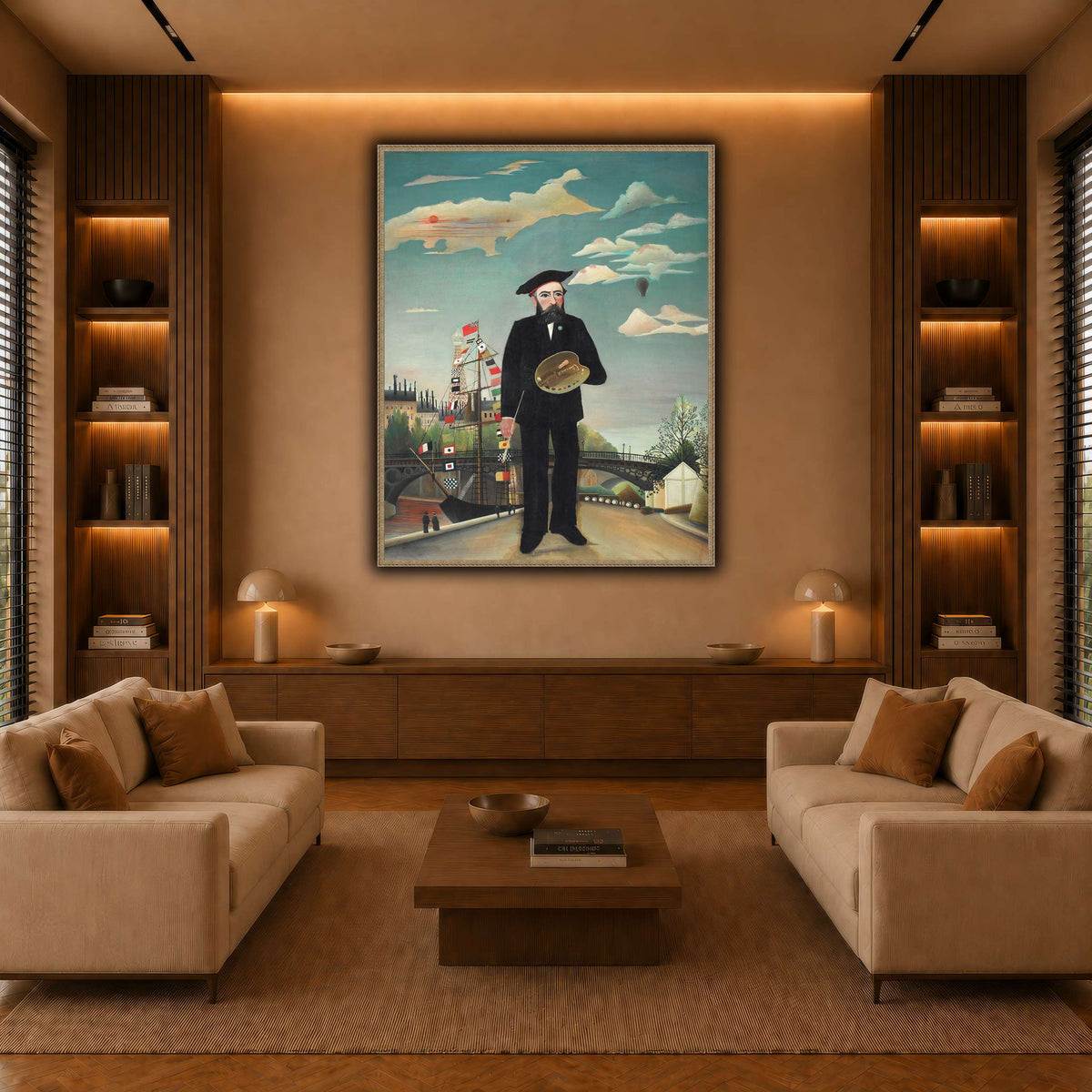 Myself-Portrait-Landscape-1890_Henri-Rousseau warm-living-room