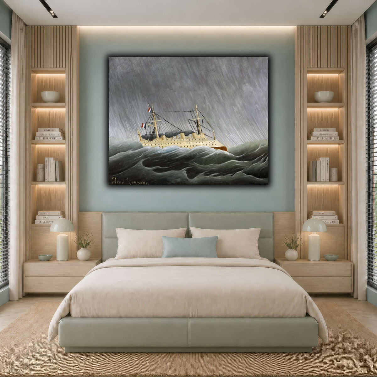 Navire-dans-la-Tempête-Ship-in-the-Storm-1899_Henri-Rousseau cool-bedroom