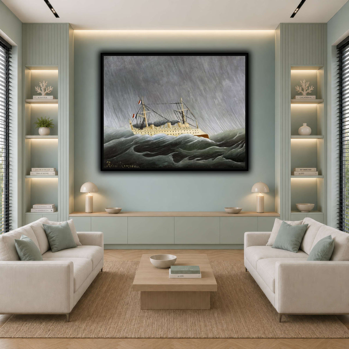 Navire-dans-la-Tempête-Ship-in-the-Storm-1899_Henri-Rousseau cool-living room