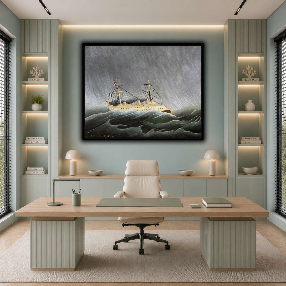 Navire-dans-la-Tempête-Ship-in-the-Storm-1899_Henri-Rousseau cool-office