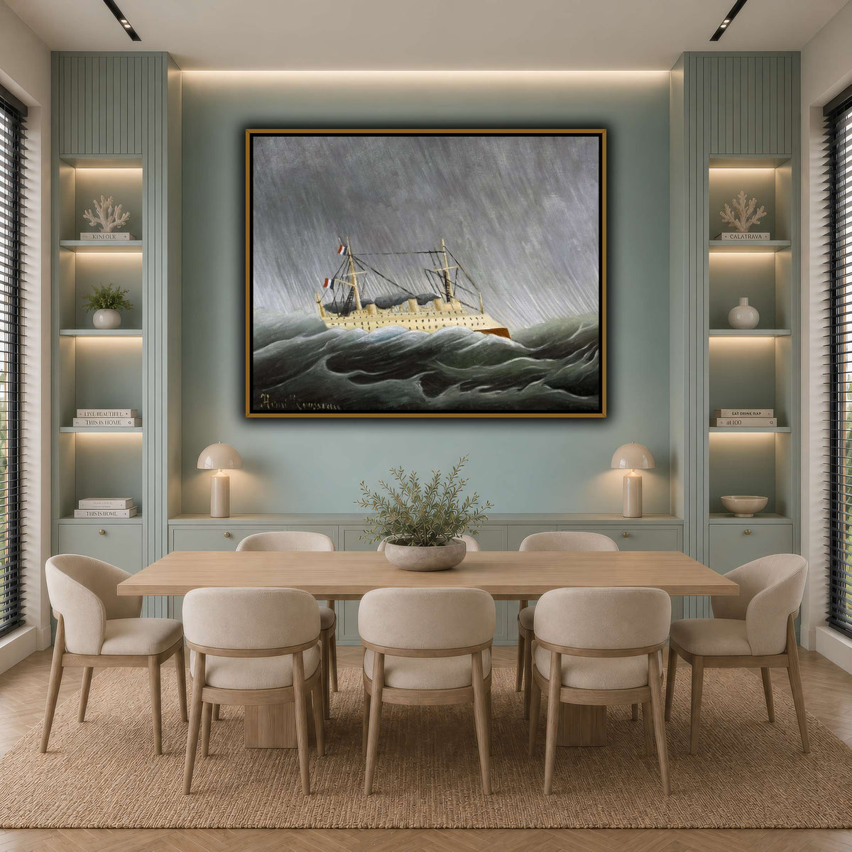 Navire-dans-la-Tempête-Ship-in-the-Storm-1899_Henri-Rousseau cool-dining