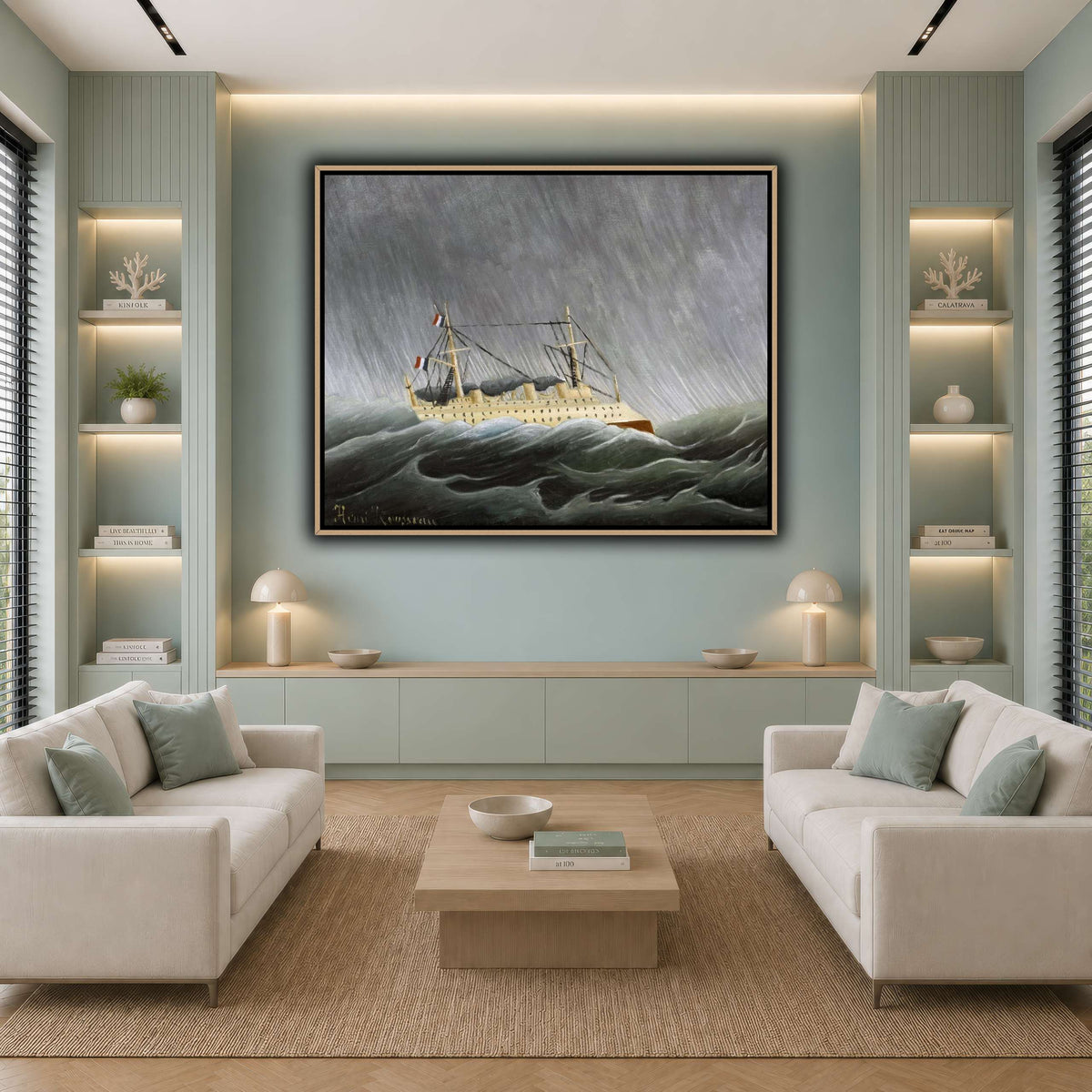 Navire-dans-la-Tempête-Ship-in-the-Storm-1899_Henri-Rousseau cool-living room
