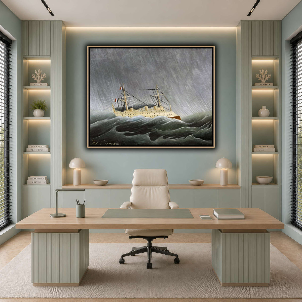 Navire-dans-la-Tempête-Ship-in-the-Storm-1899_Henri-Rousseau cool-office