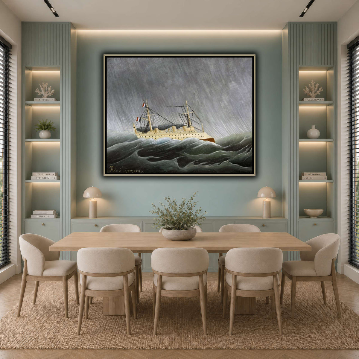 Navire-dans-la-Tempête-Ship-in-the-Storm-1899_Henri-Rousseau cool-dining