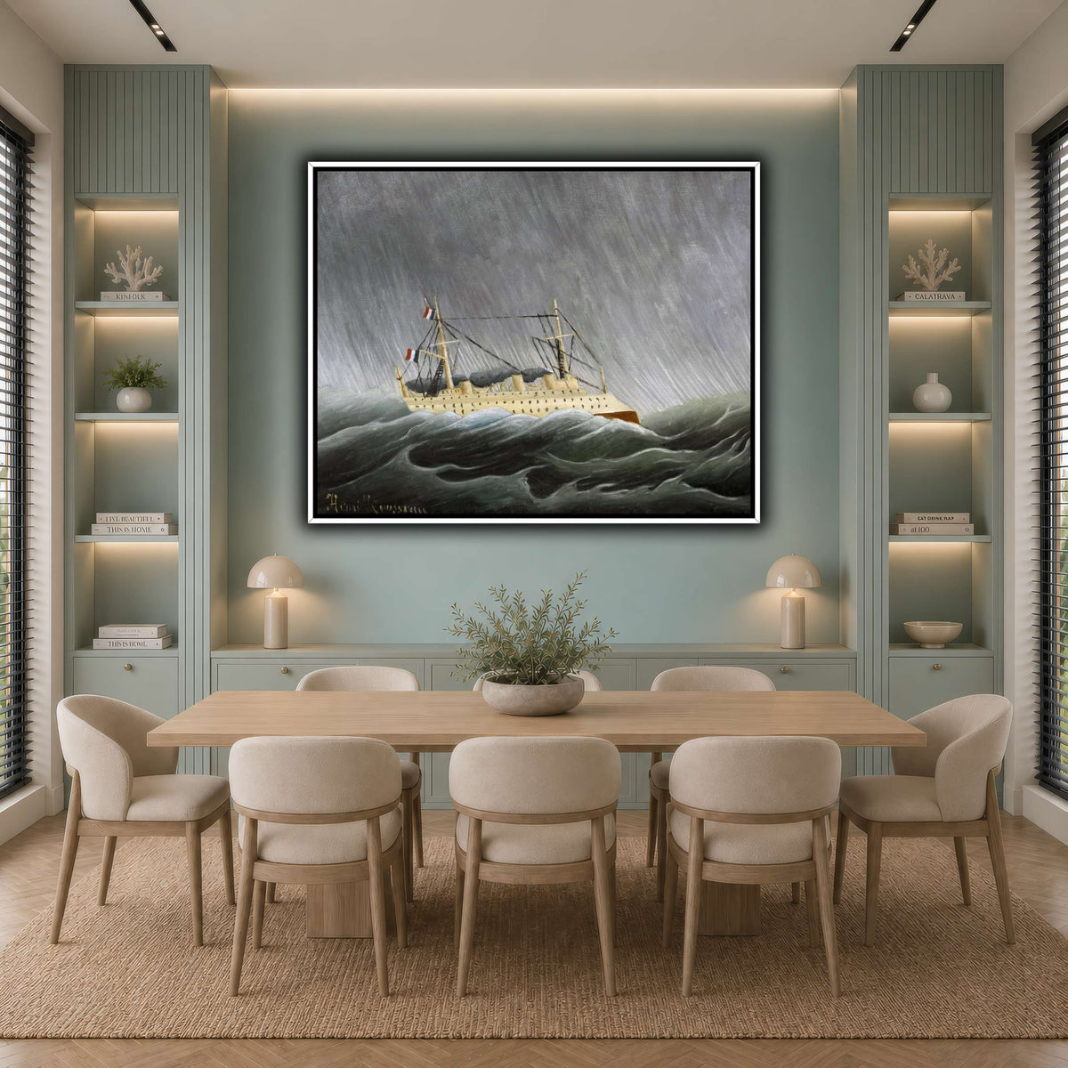Navire-dans-la-Tempête-Ship-in-the-Storm-1899_Henri-Rousseau cool-dining