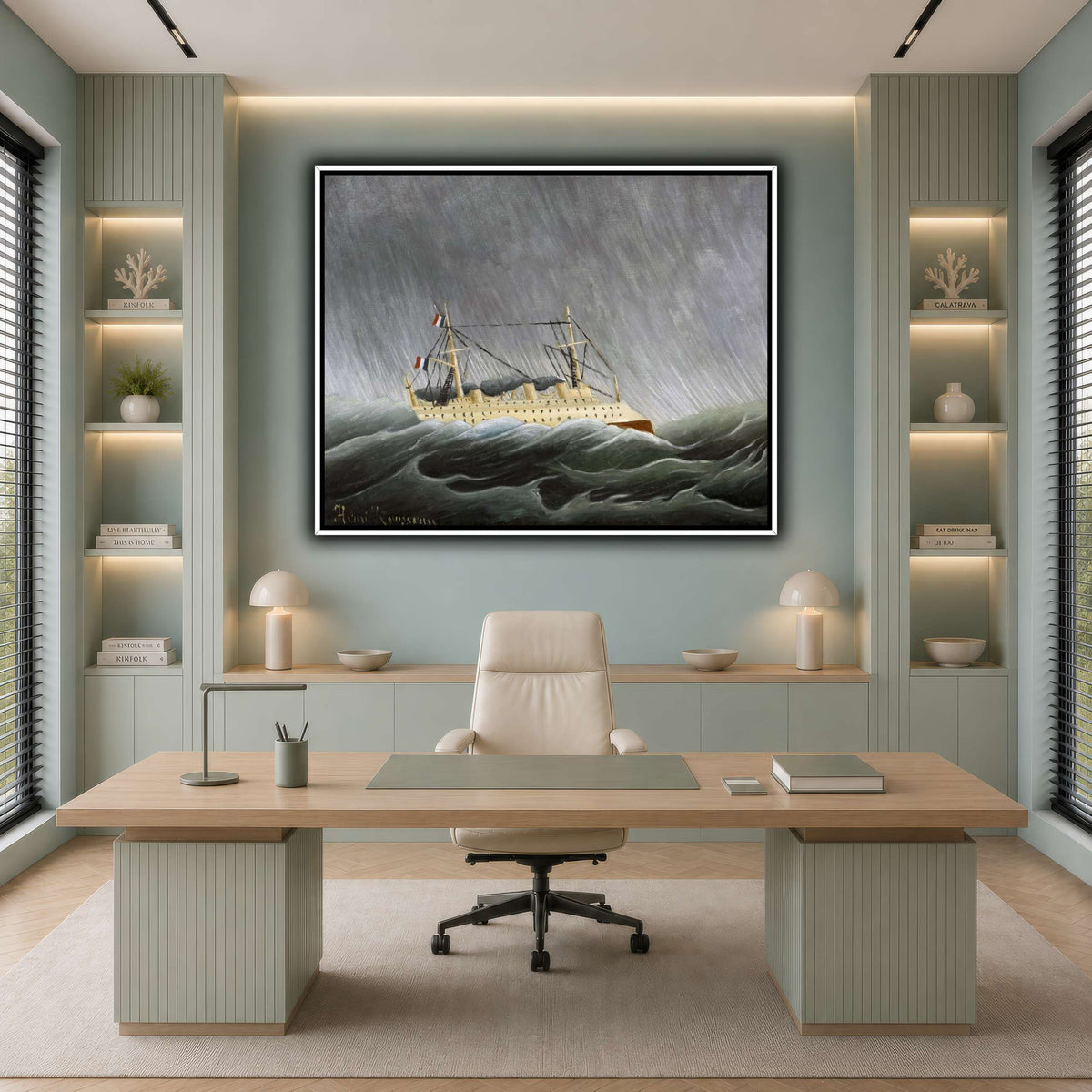 Navire-dans-la-Tempête-Ship-in-the-Storm-1899_Henri-Rousseau cool-office