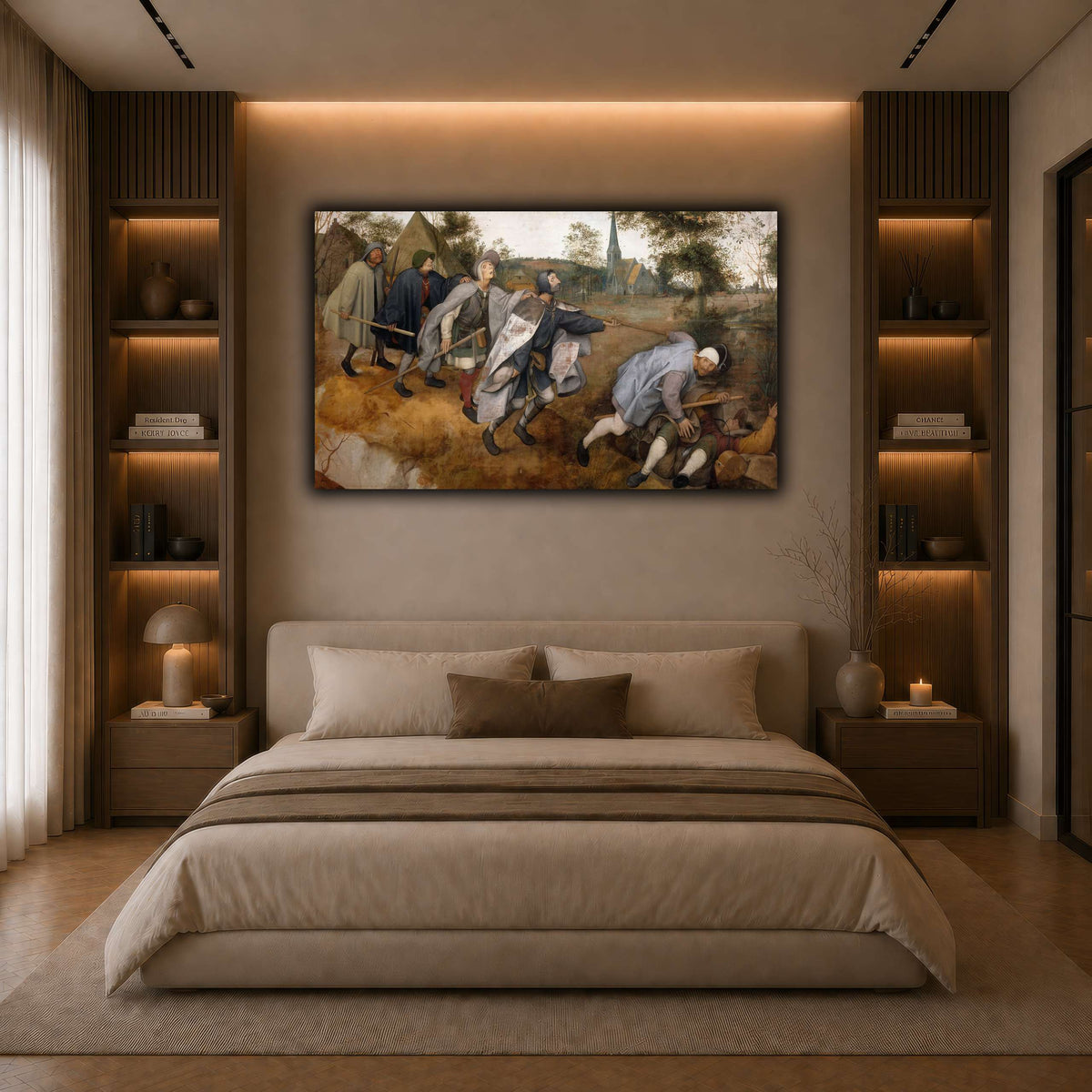 Pieter_Bruegel_7 dark neutral-bedroom