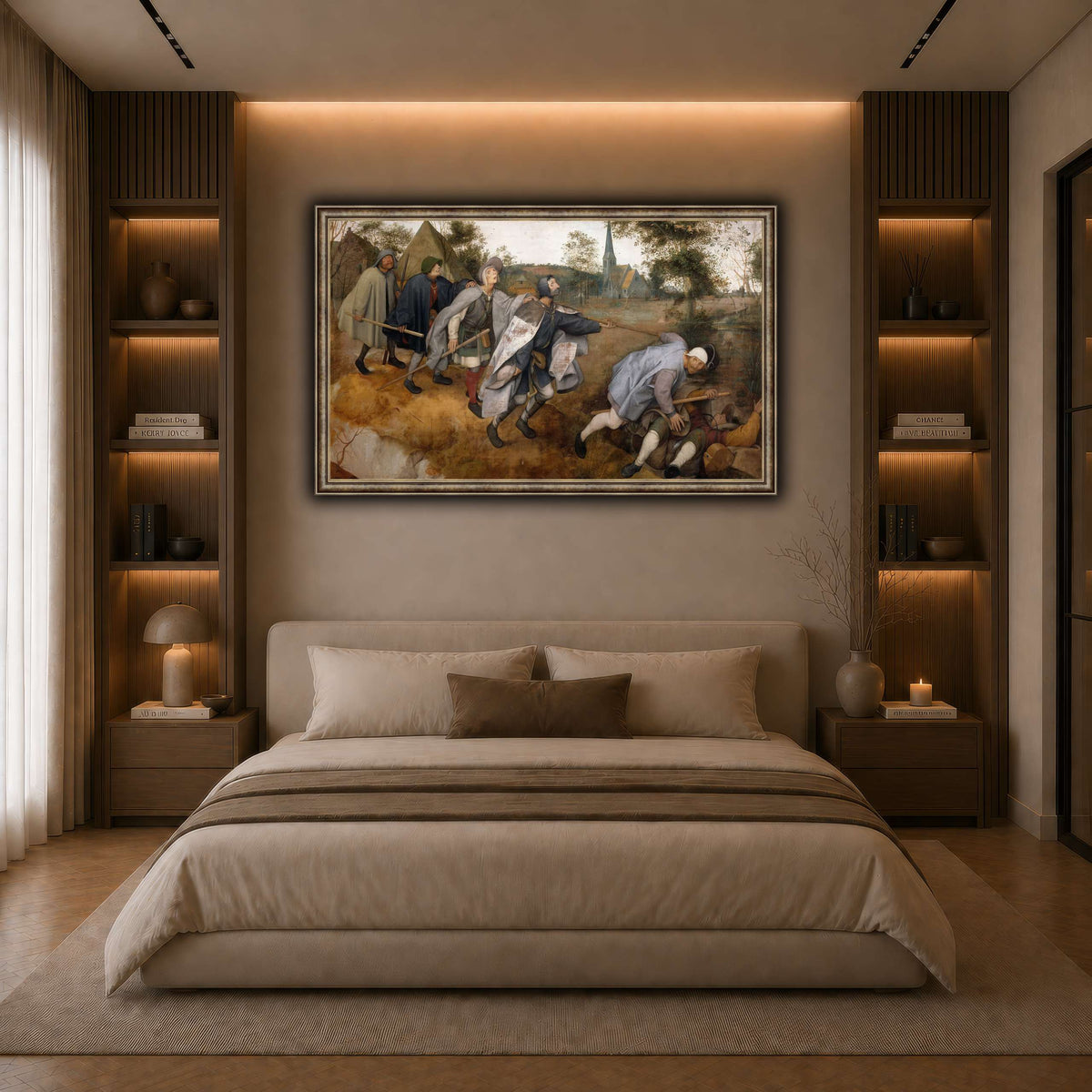 Pieter_Bruegel_7 dark neutral-bedroom
