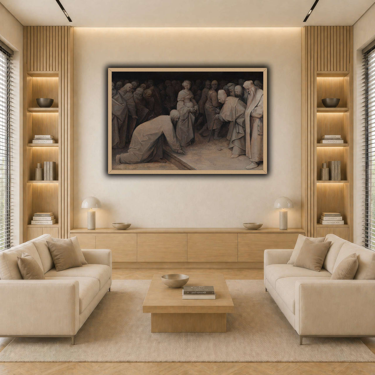 Pieter_Bruegel_Christ_and_the_woman_taken_in_adultery light neutral-living room