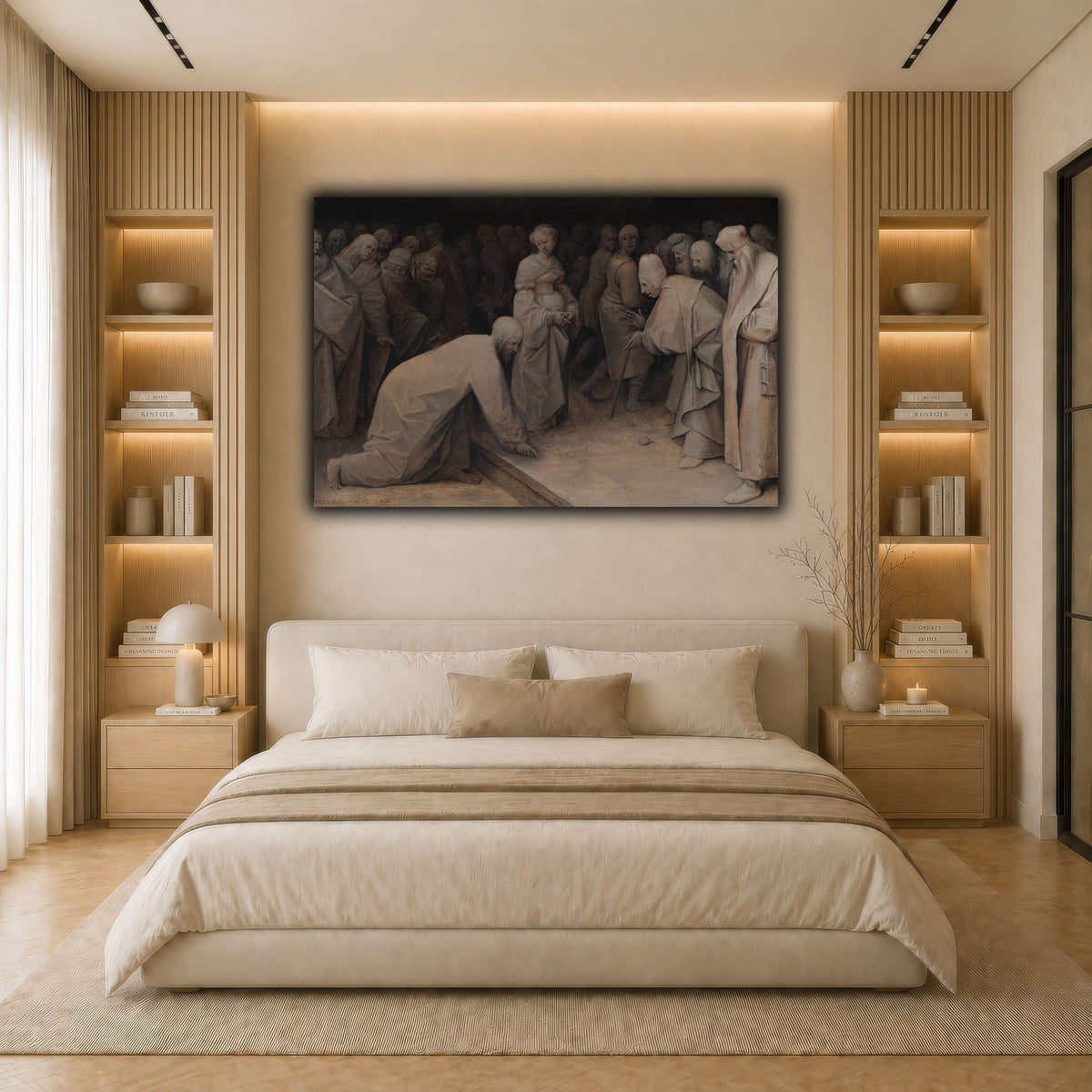 Pieter_Bruegel_Christ_and_the_woman_taken_in_adultery light neutral- bedroom