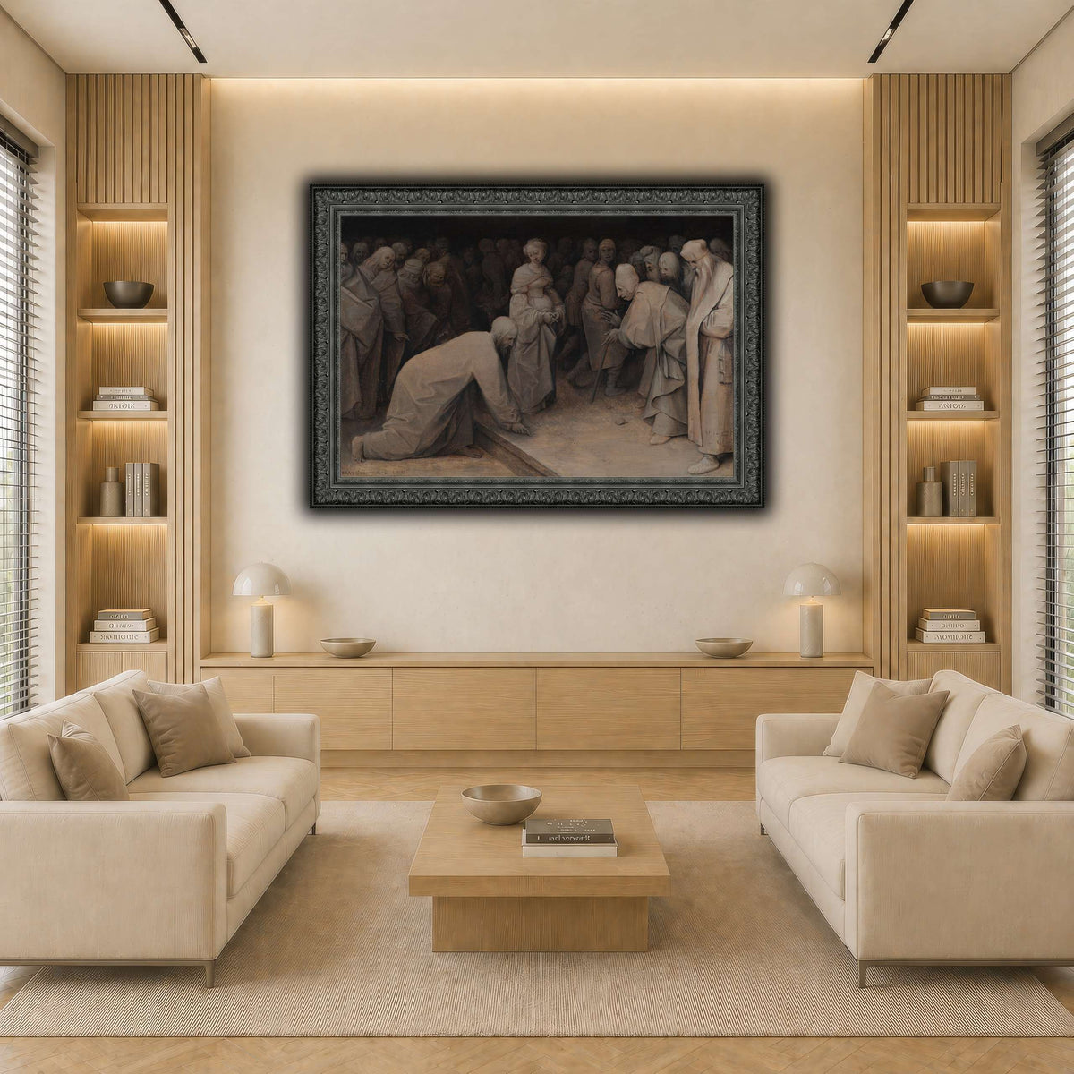 Pieter_Bruegel_Christ_and_the_woman_taken_in_adultery light neutral-living room