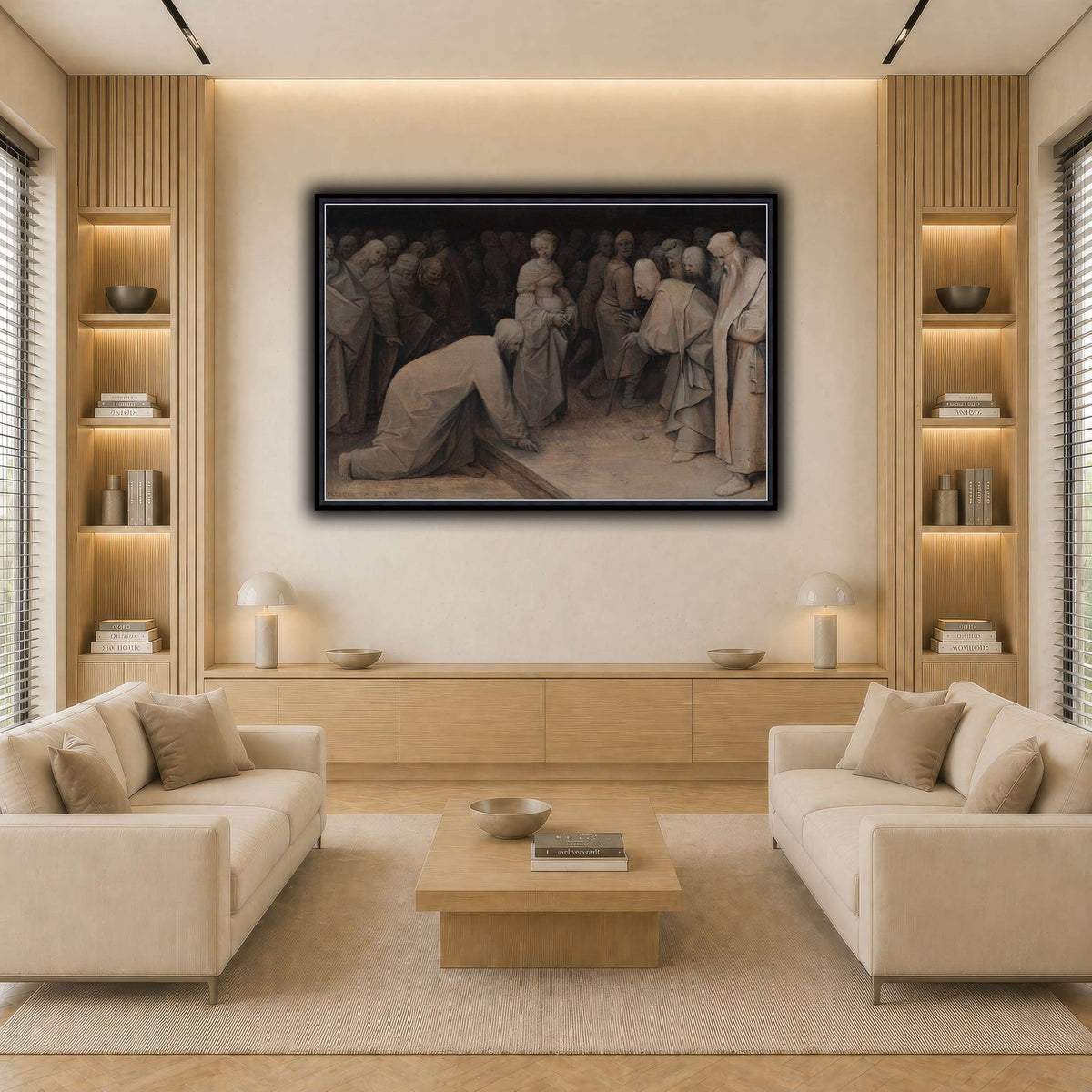 Pieter_Bruegel_Christ_and_the_woman_taken_in_adultery light neutral-living room