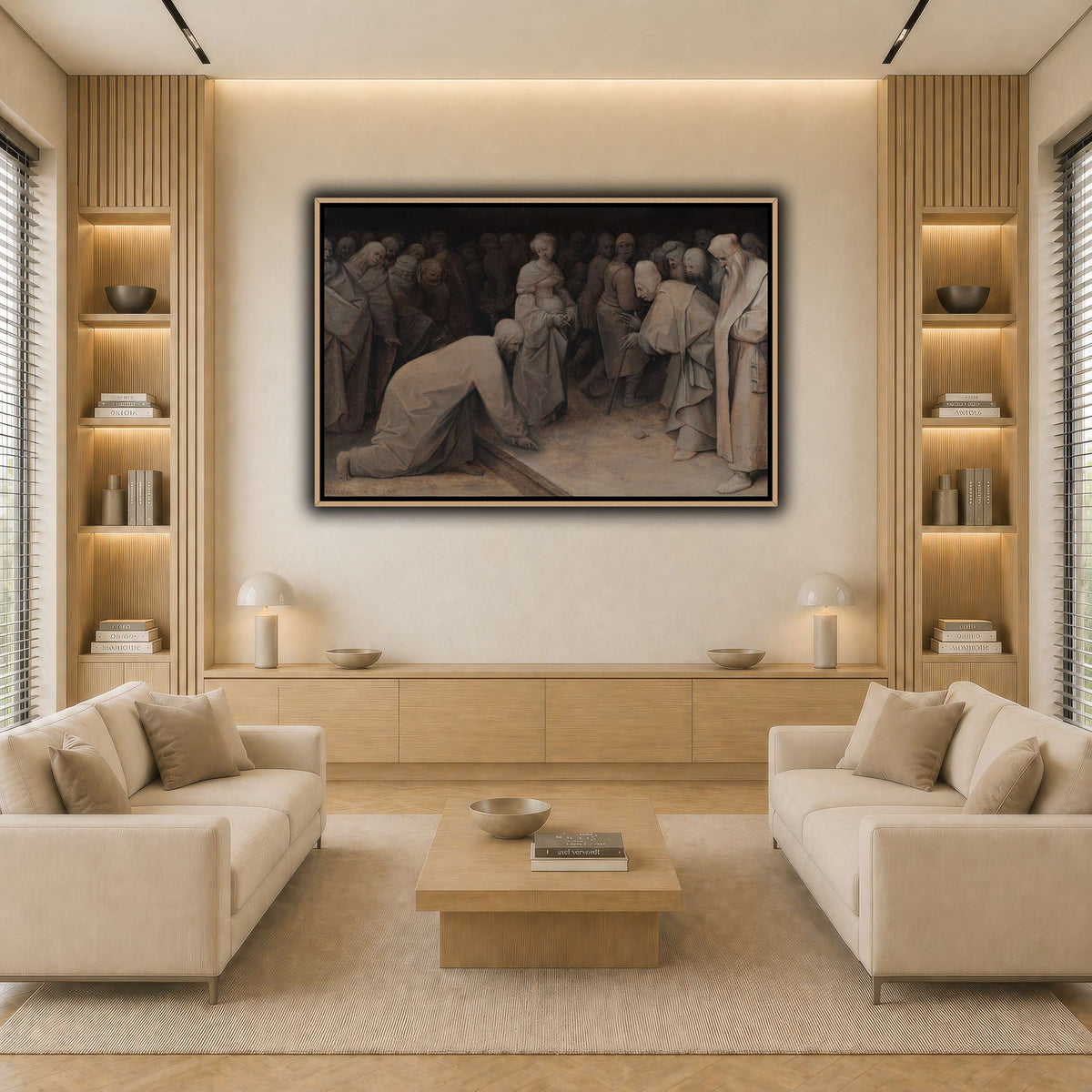 Pieter_Bruegel_Christ_and_the_woman_taken_in_adultery light neutral-living room