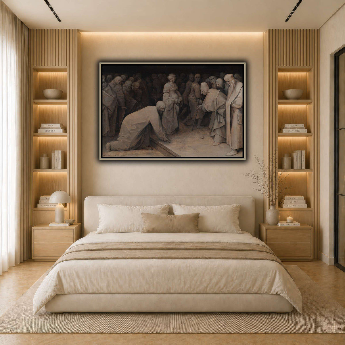 Pieter_Bruegel_Christ_and_the_woman_taken_in_adultery light neutral- bedroom