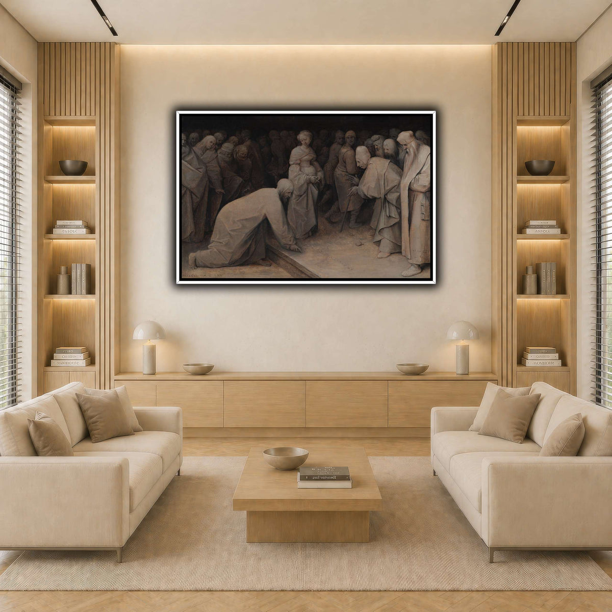 Pieter_Bruegel_Christ_and_the_woman_taken_in_adultery light neutral-living room