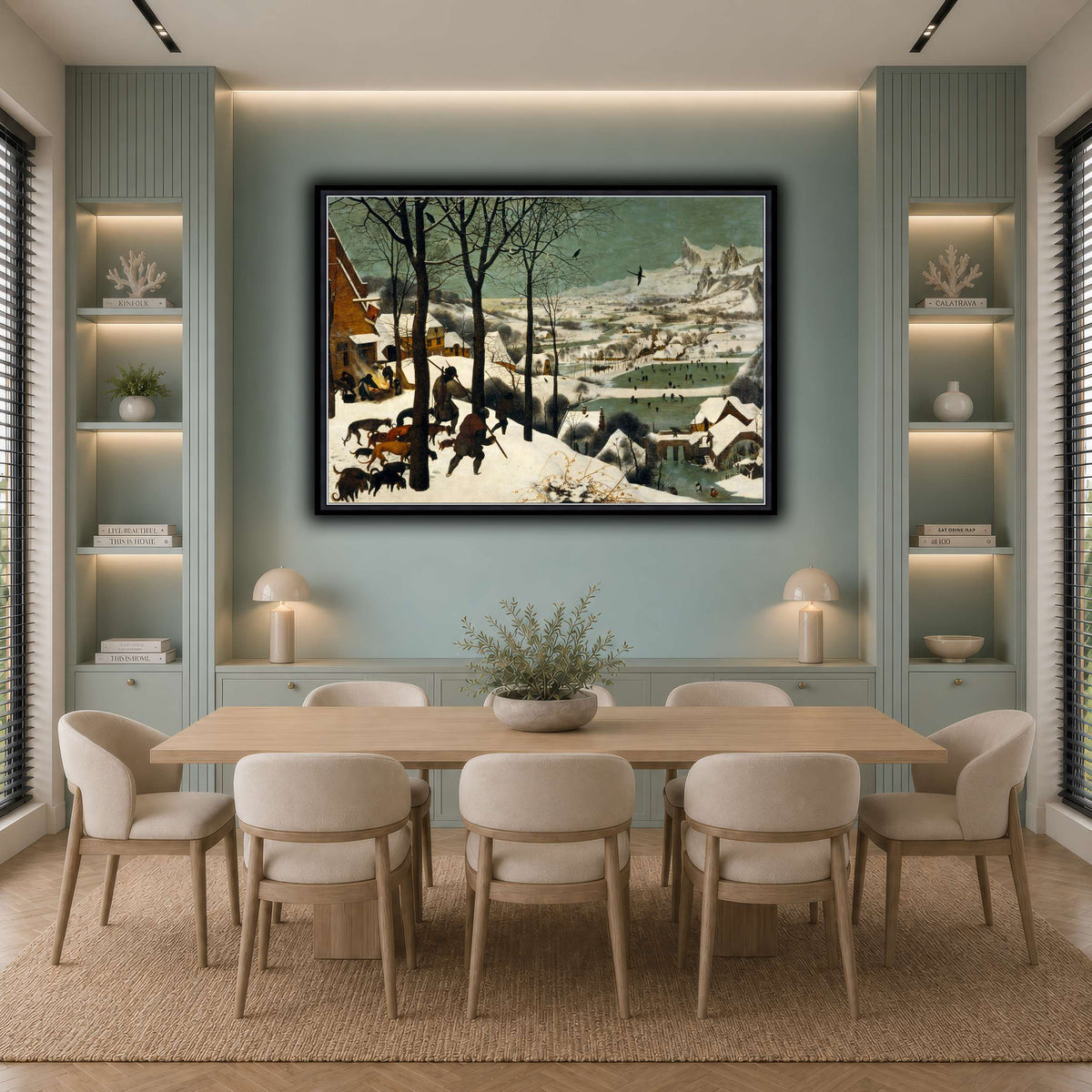 Pieter_Bruegel_Hunters_in_the_Snow cool-dining