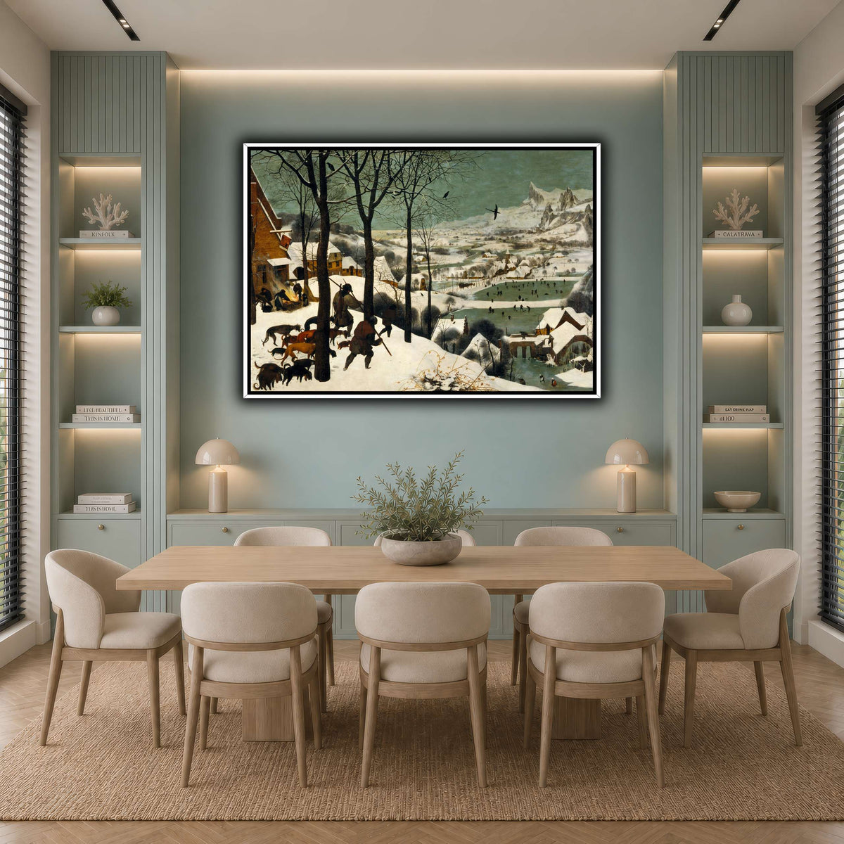 Pieter_Bruegel_Hunters_in_the_Snow cool-dining