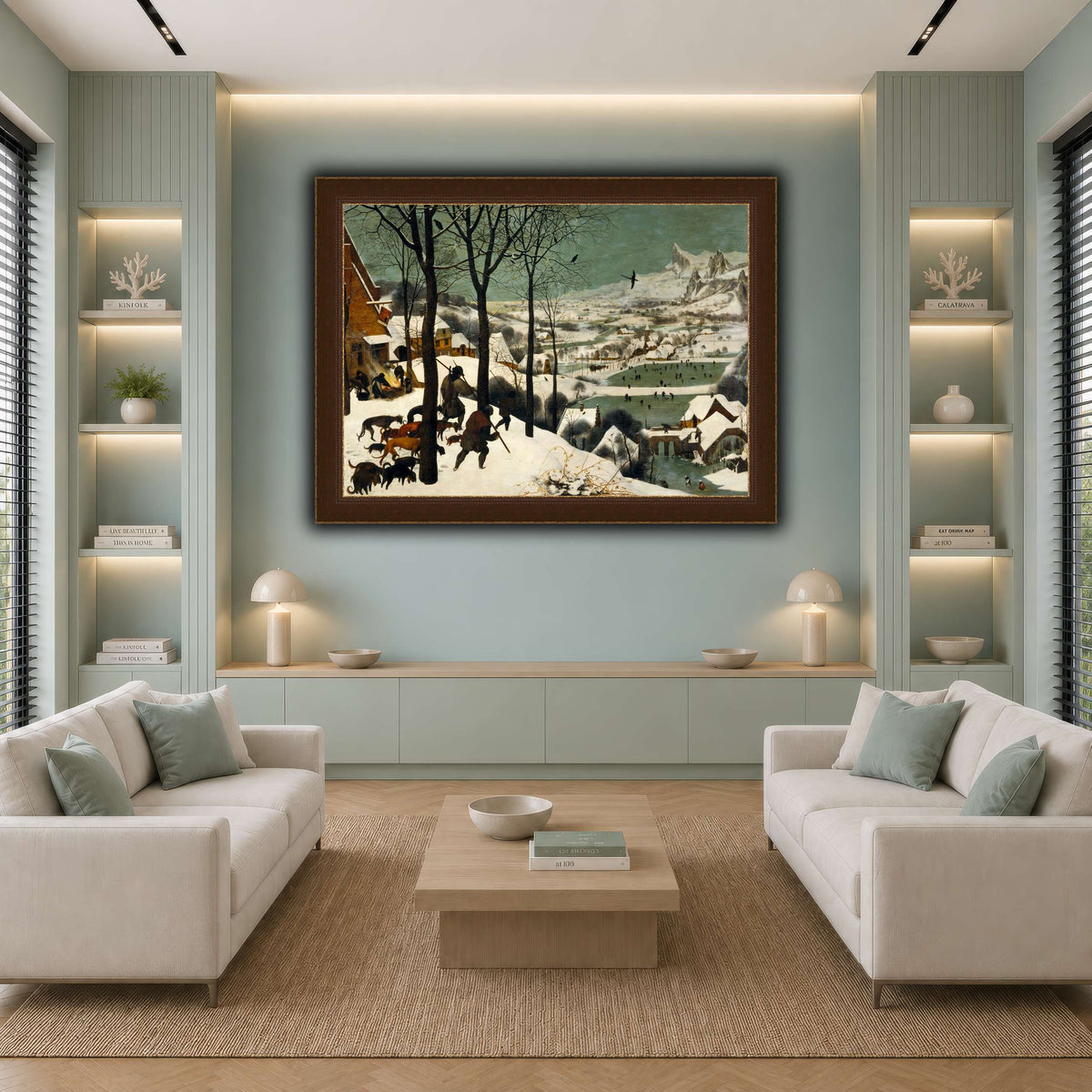 Pieter_Bruegel_Hunters_in_the_Snow cool-living room