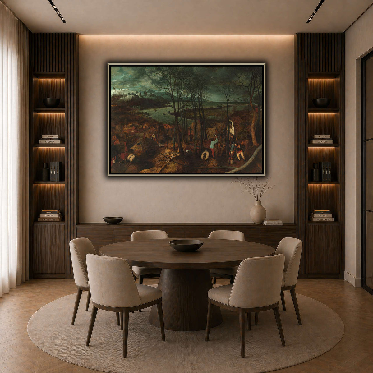 Pieter_Bruegel_The_Gloomy_Day dark neutral-dining room
