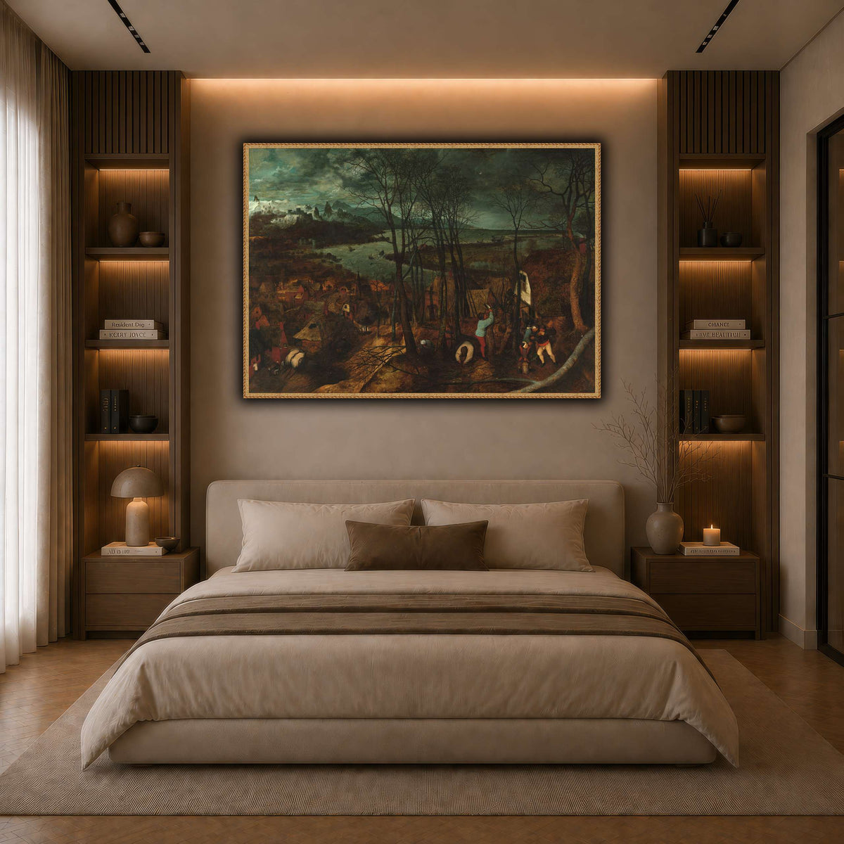Pieter_Bruegel_The_Gloomy_Day dark neutral-bedroom