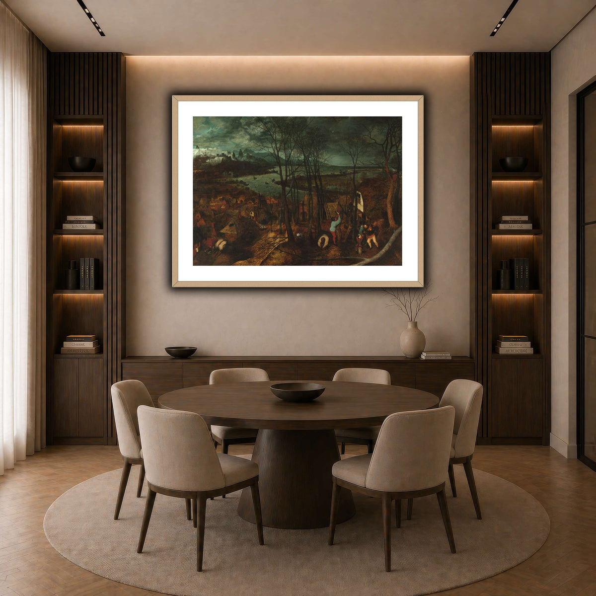 Pieter_Bruegel_The_Gloomy_Day dark neutral-dining room