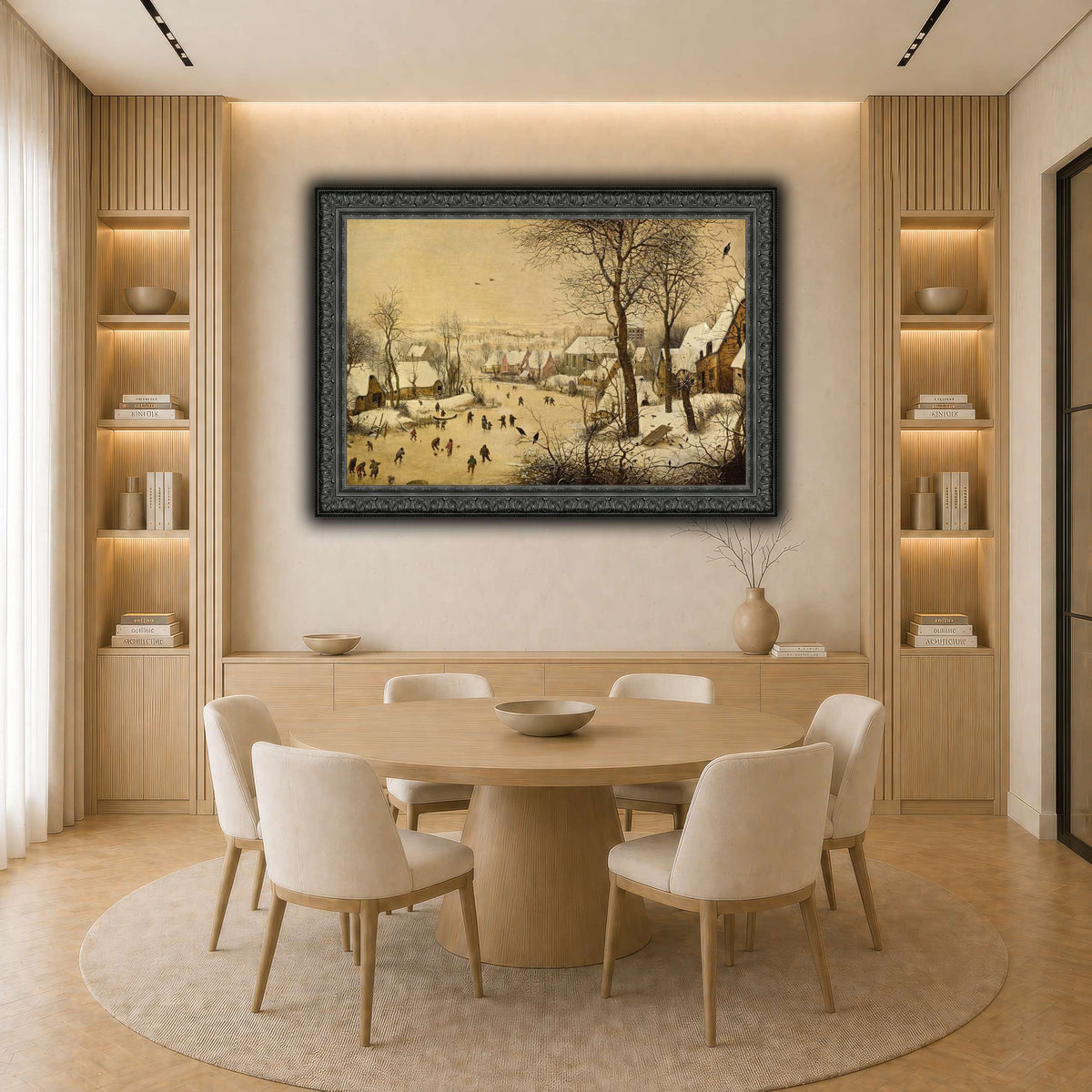 Pieter_Bruegel__Winterlandschap_met_schaatsers light neutral-dining room