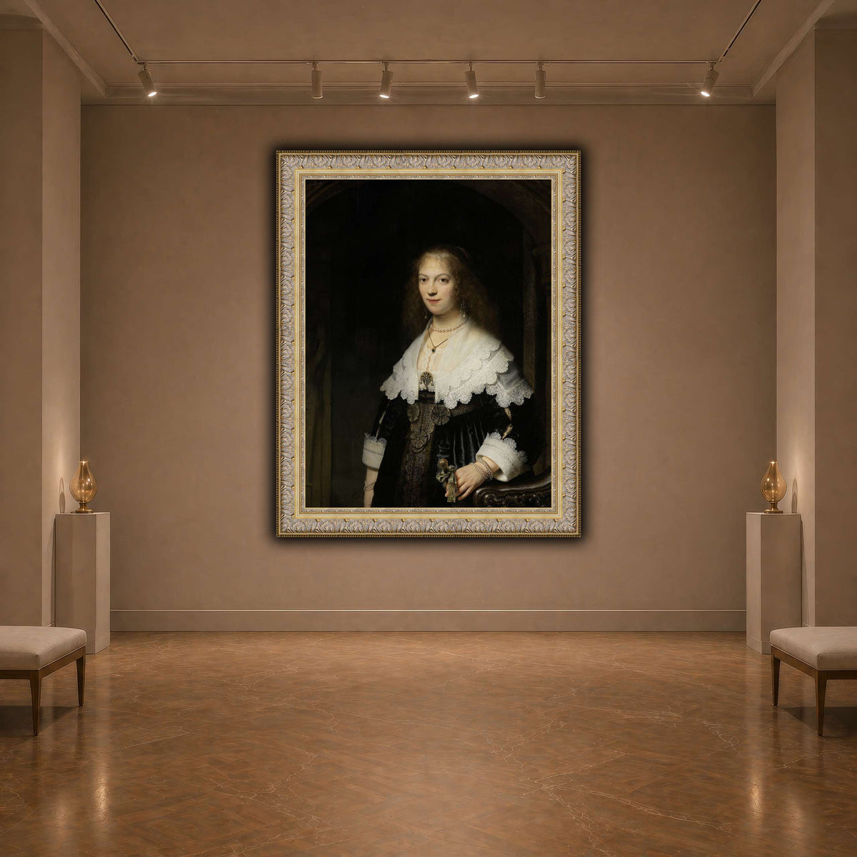 Portrait-of-a-Woman-Possibly-Maria-Trip_Rembrandt-van-Rijn dark neutral-agallery